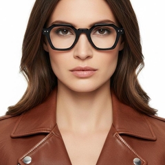 Lunettes géométriques en acétate noir #BS0522-0049