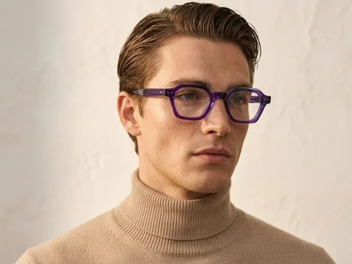 Lunettes géométriques en acétate violet #BS0522-0050