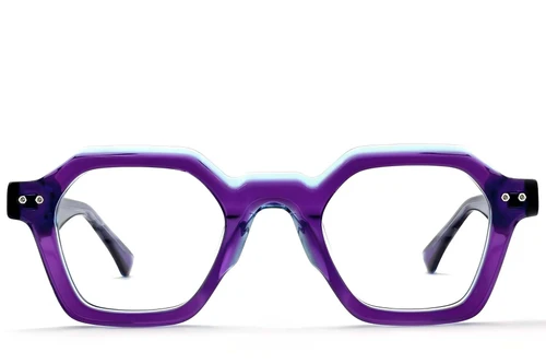 Geometric Purple Acetate Glasses #BS0522-0050