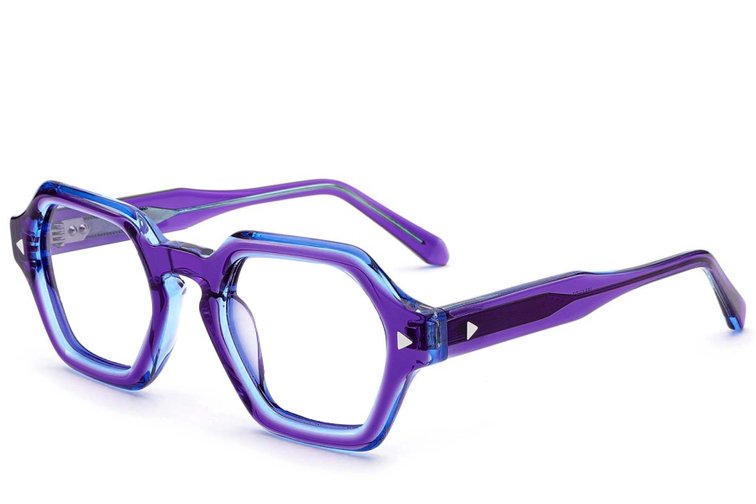 Gafas geométricas de acetato morado #BS0522-0054