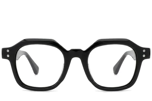 Lunettes rectangulaires en acétate noir #BS0522-0057