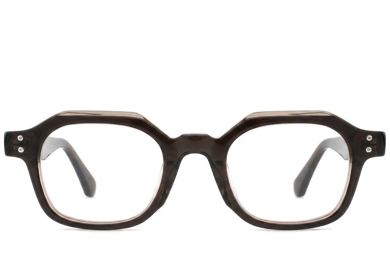 Lunettes rectangulaires en acétate brun #BS0522-0058