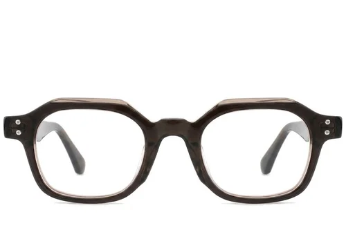 Rectangular Brown Acetate Glasses #BS0522-0058