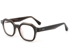 Rectangular Brown Acetate Glasses #BS0522-0058