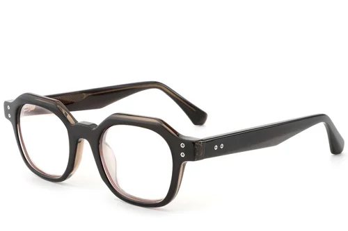 Lunettes rectangulaires en acétate brun #BS0522-0058