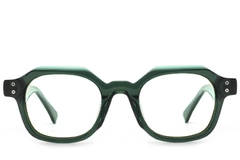 Rectangular Green Acetate Glasses #BS0522-0059