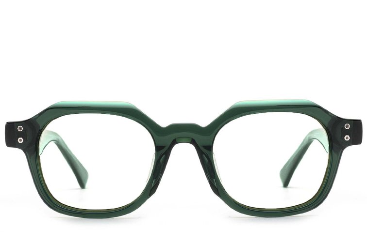 Bicchieri rettangolari in acetato verde #BS0522-0059