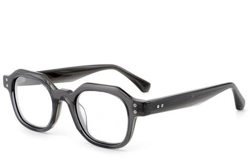 Rectangular Gray Acetate Glasses #BS0522-0060