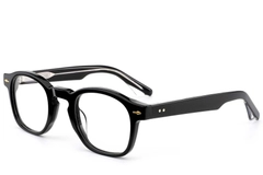 Rectangular Black Acetate Glasses #BS0522-0061