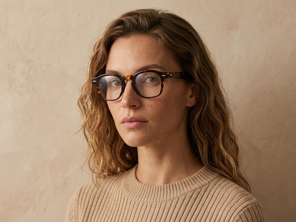 Oval Tortoiseshell Acetate Glasses #BS0522-0063