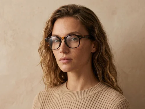 Lunettes ovales en acétate écaille de tortue #BS0522-0063