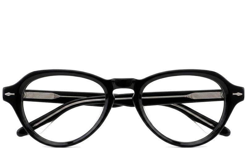 Gafas ovaladas de acetato negro #BS0522-0064