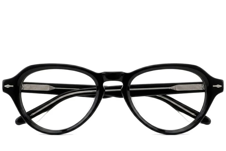 Gafas ovaladas de acetato negro #BS0522-0064