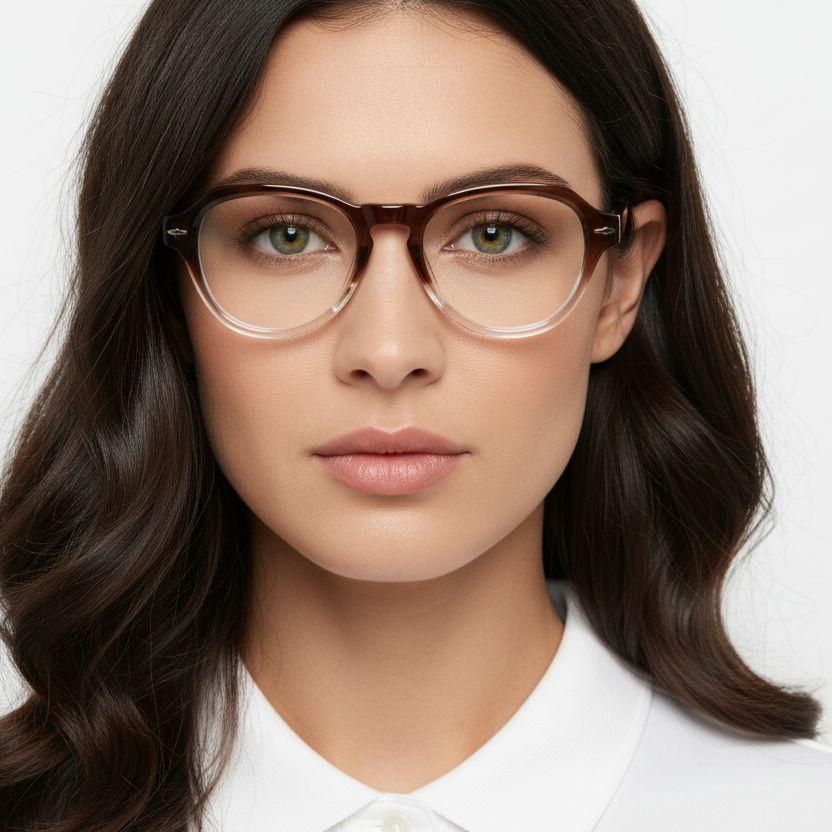Oval Pattern Acetate Glasses #BS0522-0065
