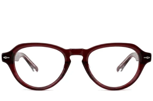 Verres ovales en acétate rouge #BS0522-0067