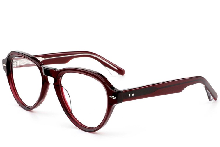 Bicchieri ovali in acetato rosso #BS0522-0067