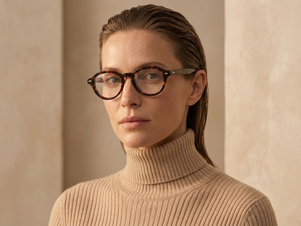 Oval Tortoiseshell Acetate Glasses #BS0522-0068