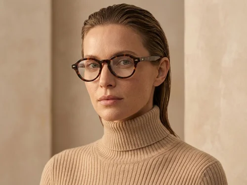 Lunettes ovales en acétate écaille de tortue #BS0522-0068