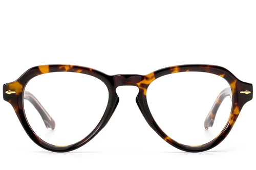 Oval Tortoiseshell Acetate Glasses #BS0522-0068