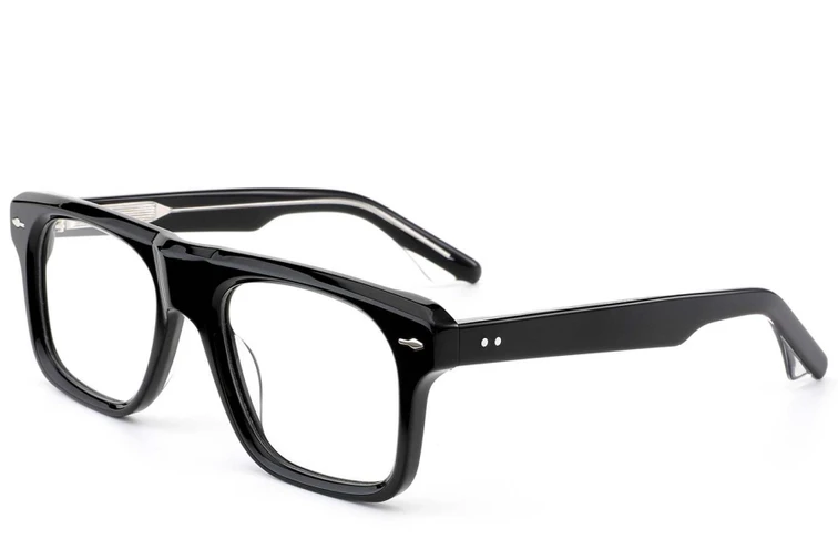 Lunettes aviateur en acétate noir #BS0522-0069