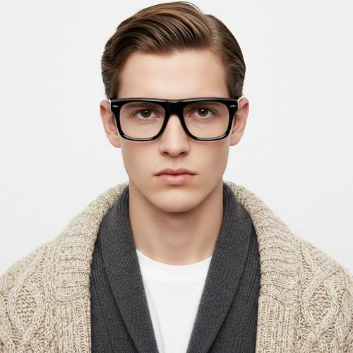 Lunettes aviateur en acétate noir #BS0522-0069