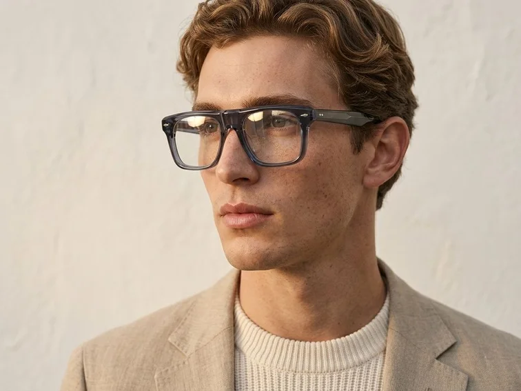 Gafas de acetato azul aviador #BS0522-0070