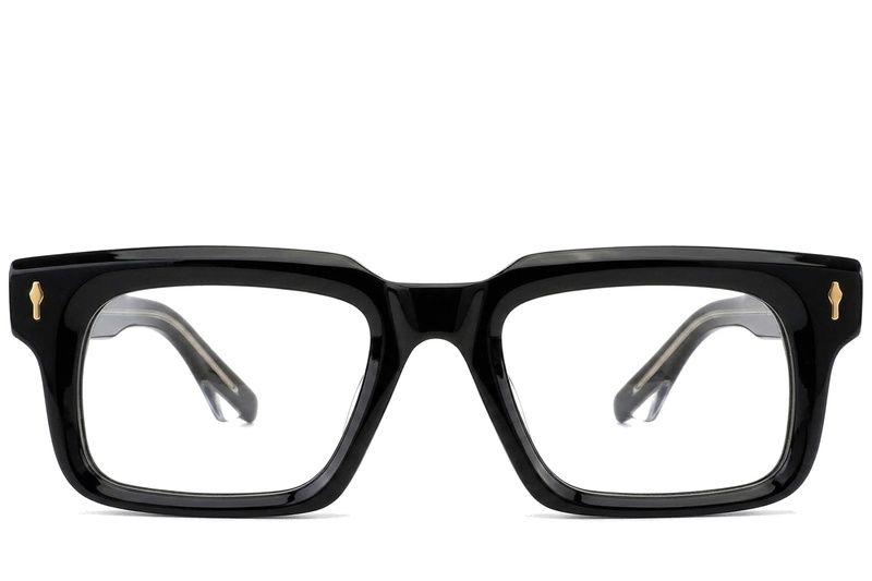 Rectangular Black Acetate Glasses #BS0522-0073