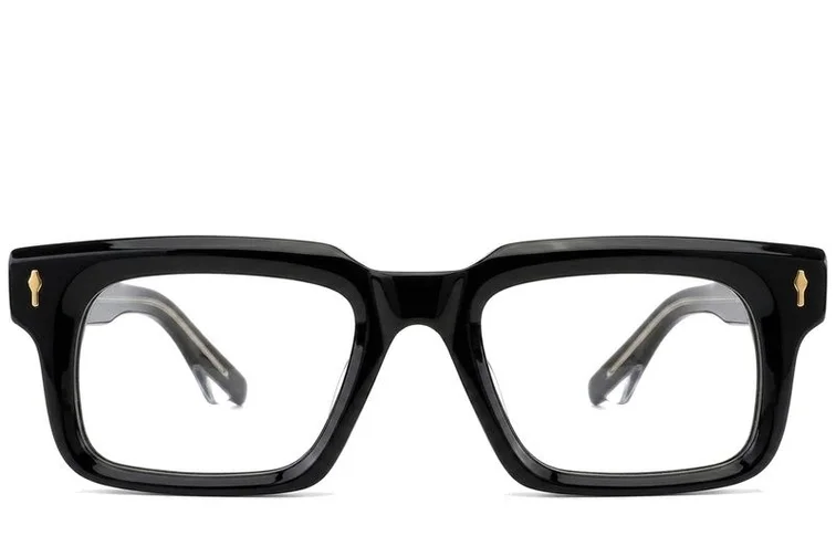 Rectangular Black Acetate Glasses #BS0522-0073