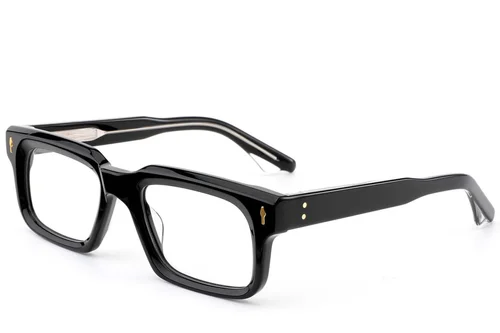 Lunettes rectangulaires en acétate noir #BS0522-0073