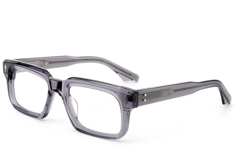 Rechteckige graue Acetatbrille #BS0522-0074