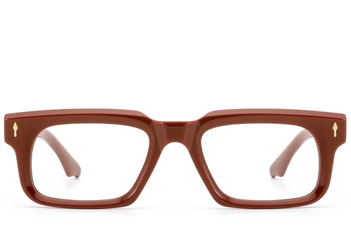 Lunettes rectangulaires en acétate brun #BS0522-0075