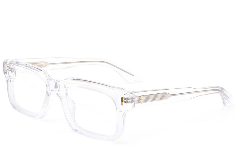 Rectangular Transparent Acetate Glasses #BS0522-0076