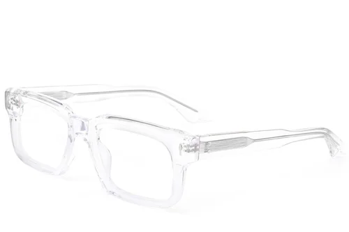 Verres rectangulaires en acétate transparent #BS0522-0076