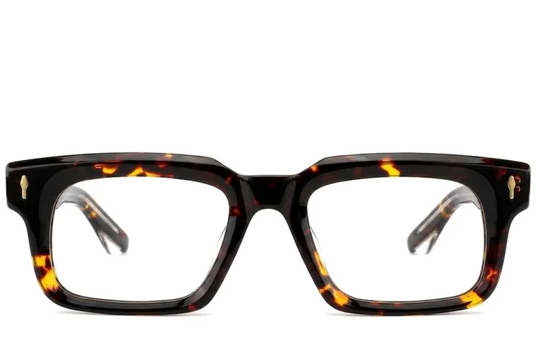 Rectangular Tortoiseshell Acetate Glasses #BS0522-0077