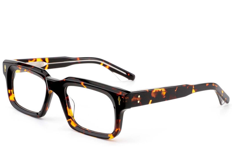 Rectangular Tortoiseshell Acetate Glasses #BS0522-0077