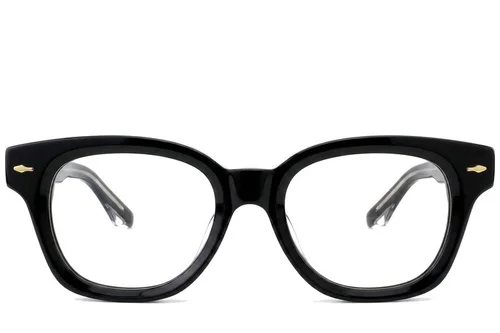 Lunettes ovales en acétate noir #BS0522-0078