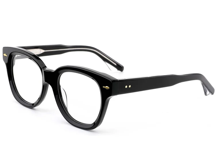 Ovale schwarze Acetatbrille #BS0522-0078