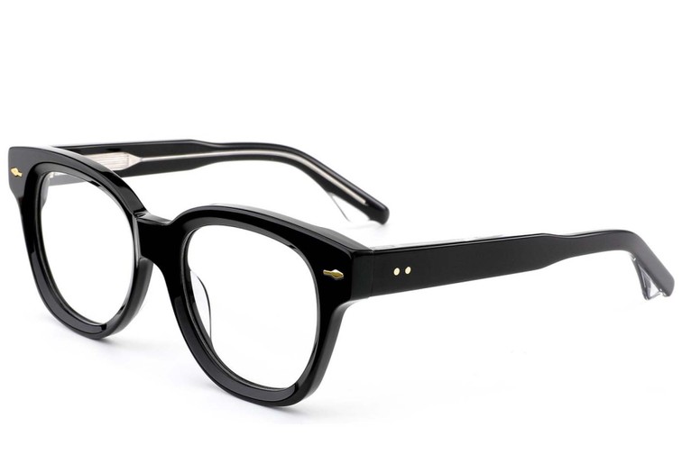 Gafas ovaladas de acetato negro #BS0522-0078