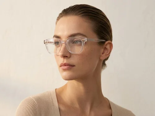 Verres ovales en acétate transparent #BS0522-0079