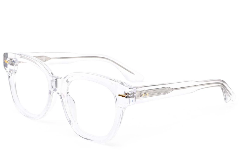 Oval Transparent Acetate Glasses #BS0522-0079