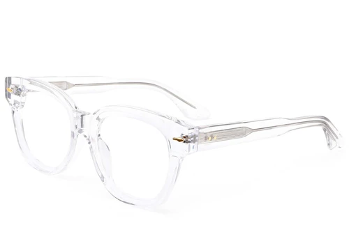 Gafas ovaladas de acetato transparente #BS0522-0079