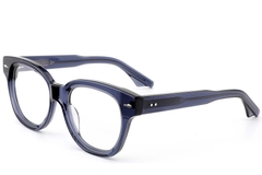 Oval Blue Acetate Glasses #BS0522-0080