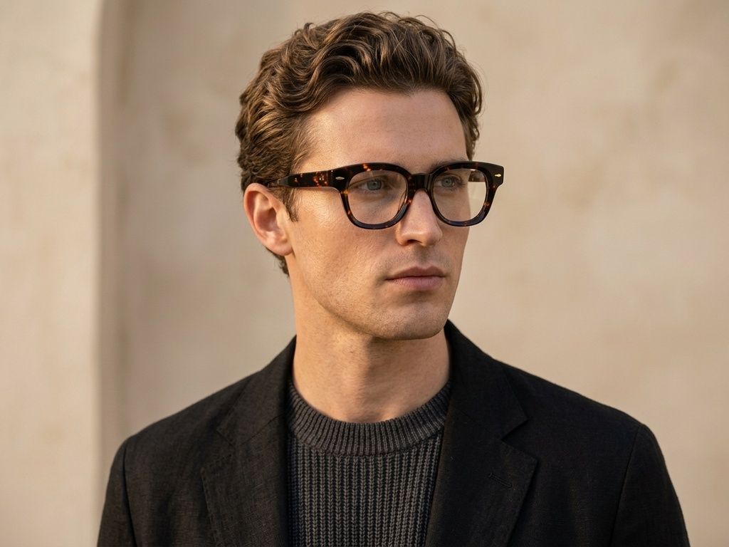 Oval Tortoiseshell Acetate Glasses #BS0522-0081