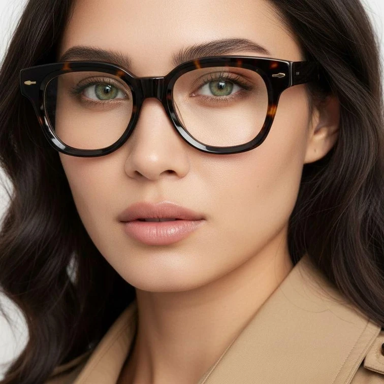 Ovale Acetatbrille in Schildpattoptik #BS0522-0081