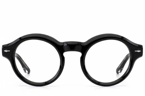 Lunettes ovales en acétate noir #BS0522-0082