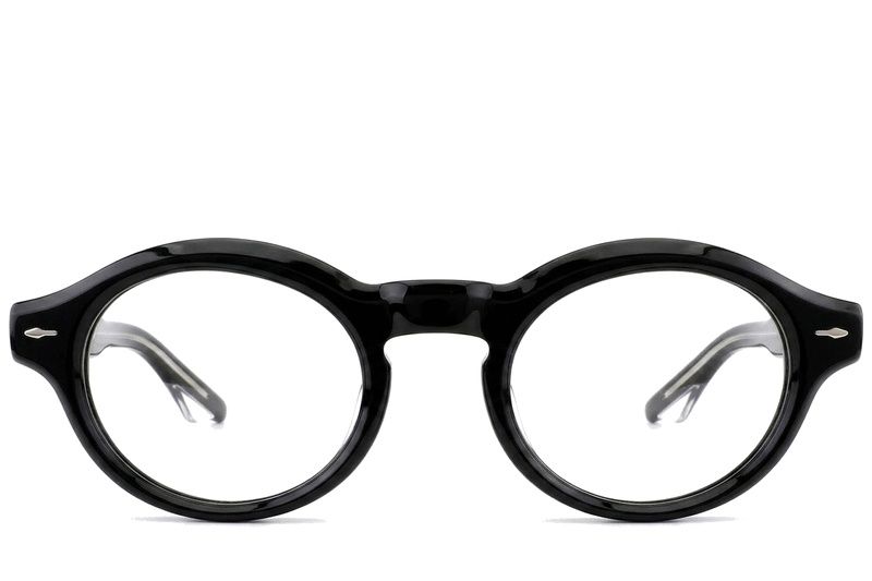 Oval Black Acetate Glasses #BS0522-0082