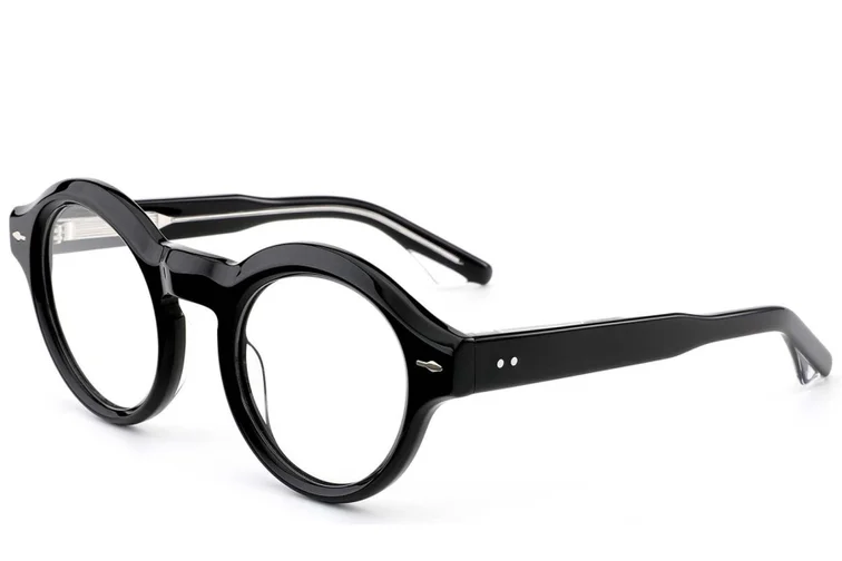 Ovale schwarze Acetatbrille #BS0522-0082
