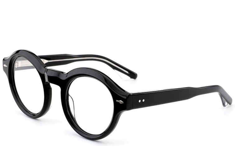 Gafas ovaladas de acetato negro #BS0522-0082