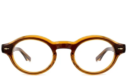 Lunettes ovales en acétate brun #BS0522-0083