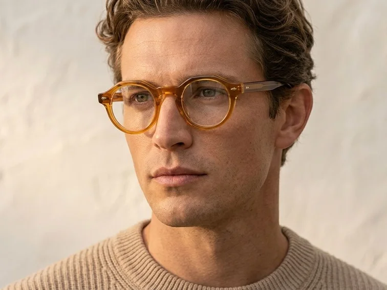 Bicchieri ovali in acetato marrone #BS0522-0083